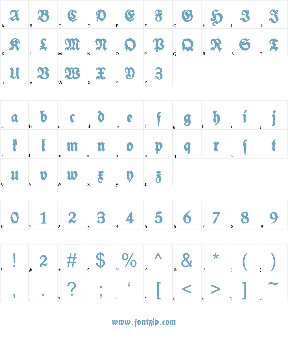 Schneidler Halb Fette Trash Font Character